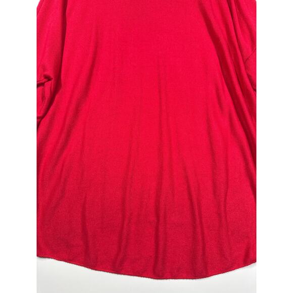 Ornella Italy VIscose Wool Red Boat Neck Sweater Lightweight Soft Size XXL - Picture 8 of 10